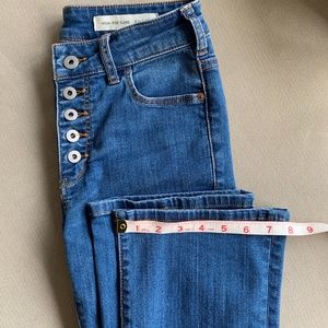 Pilcro High-Rise Cropped Flare Button Fly Jeans